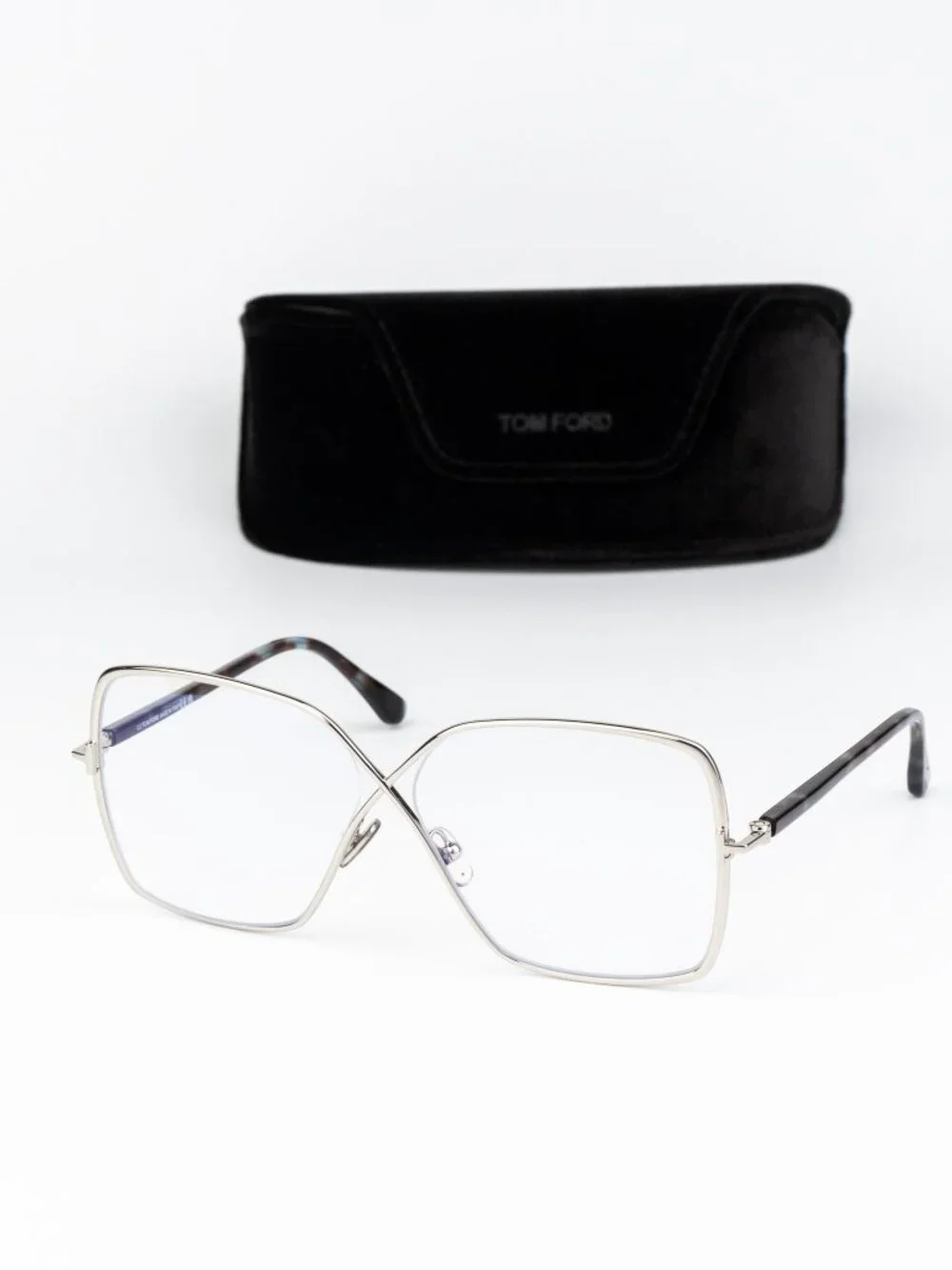 Tom Ford Women Eyeglasses Palladium Butterfly FT5841-B 016 NEW AUTHENTIC
